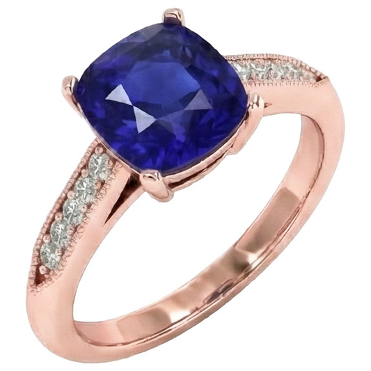 echter round diamant 5Karat ring Seitenansicht