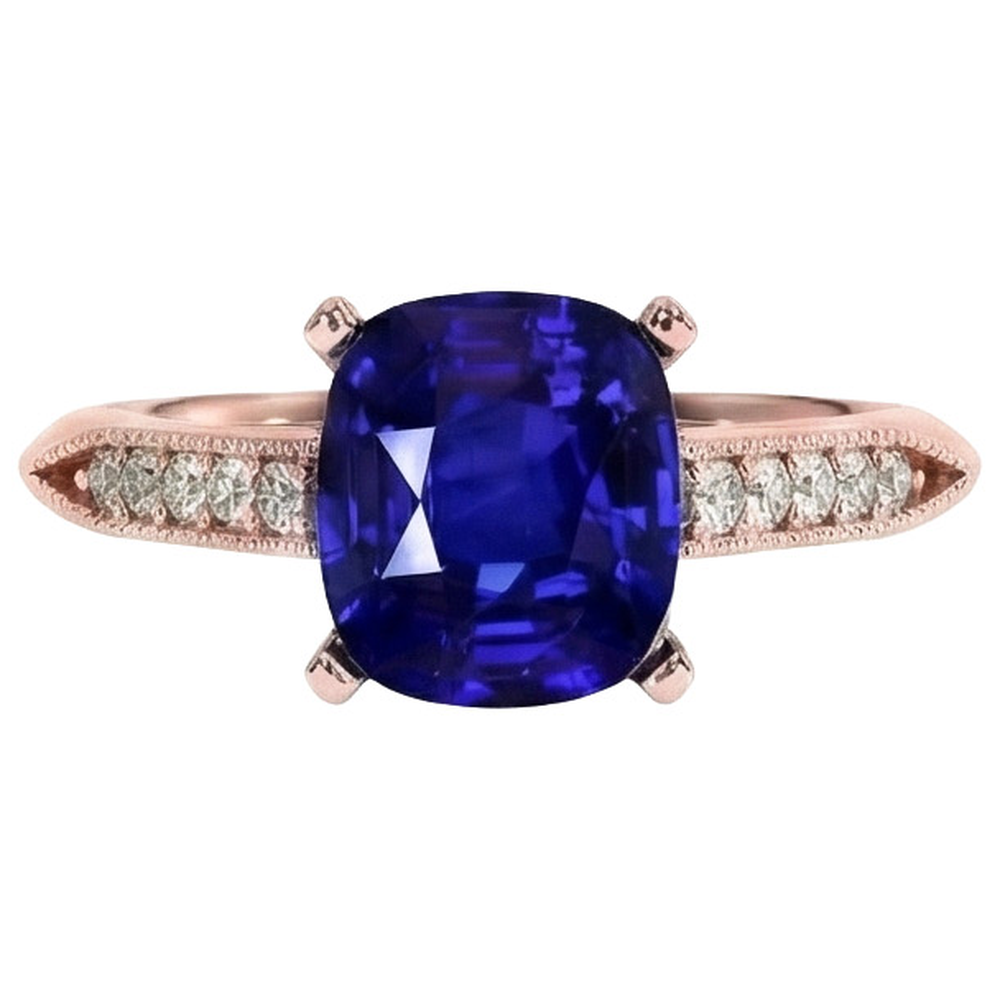 echter round diamant 5Karat ring Detailansicht