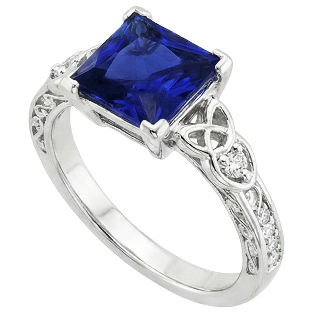 echter round diamant 5.25Karat ring Seitenansicht