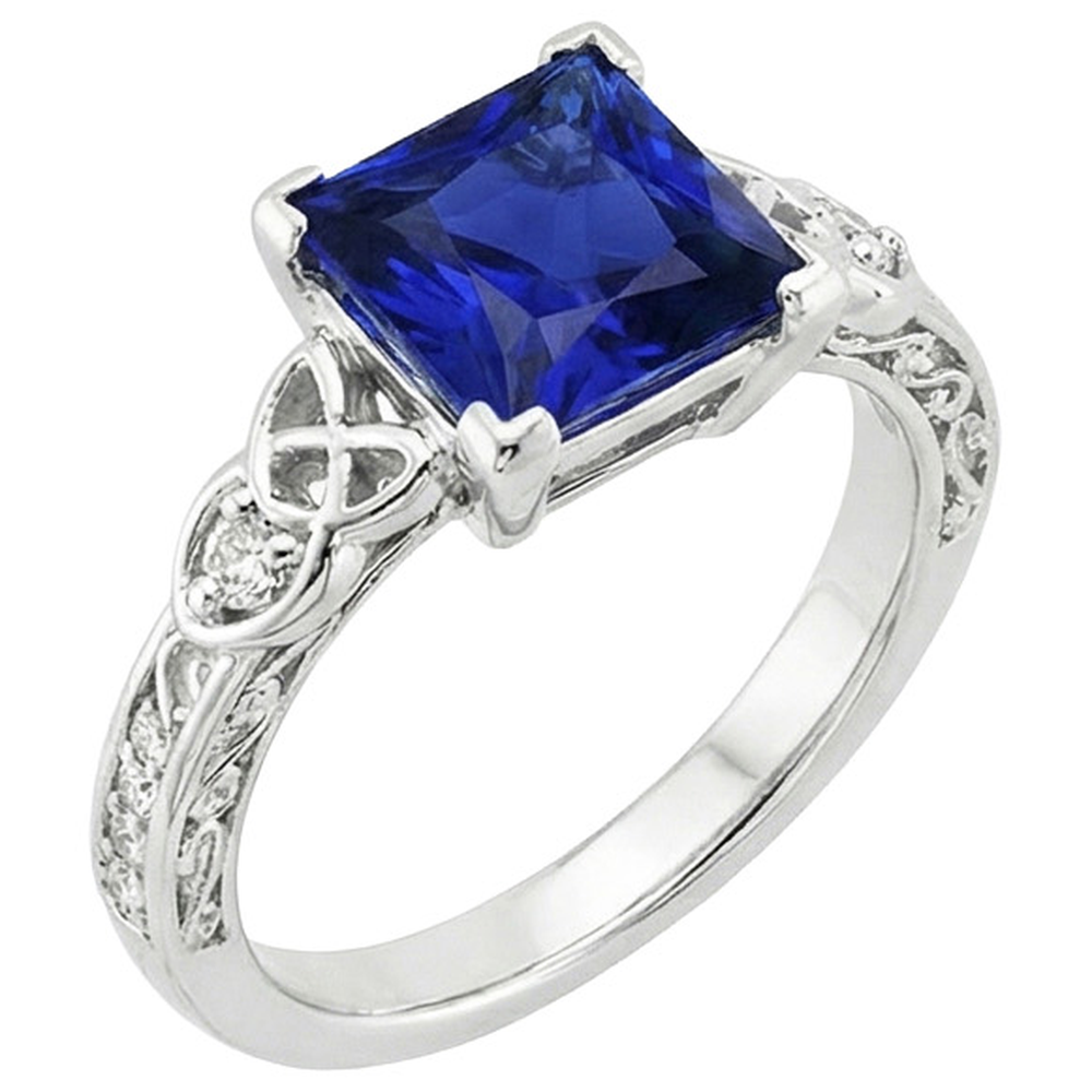 echter round diamant 5.25Karat ring Draufsicht