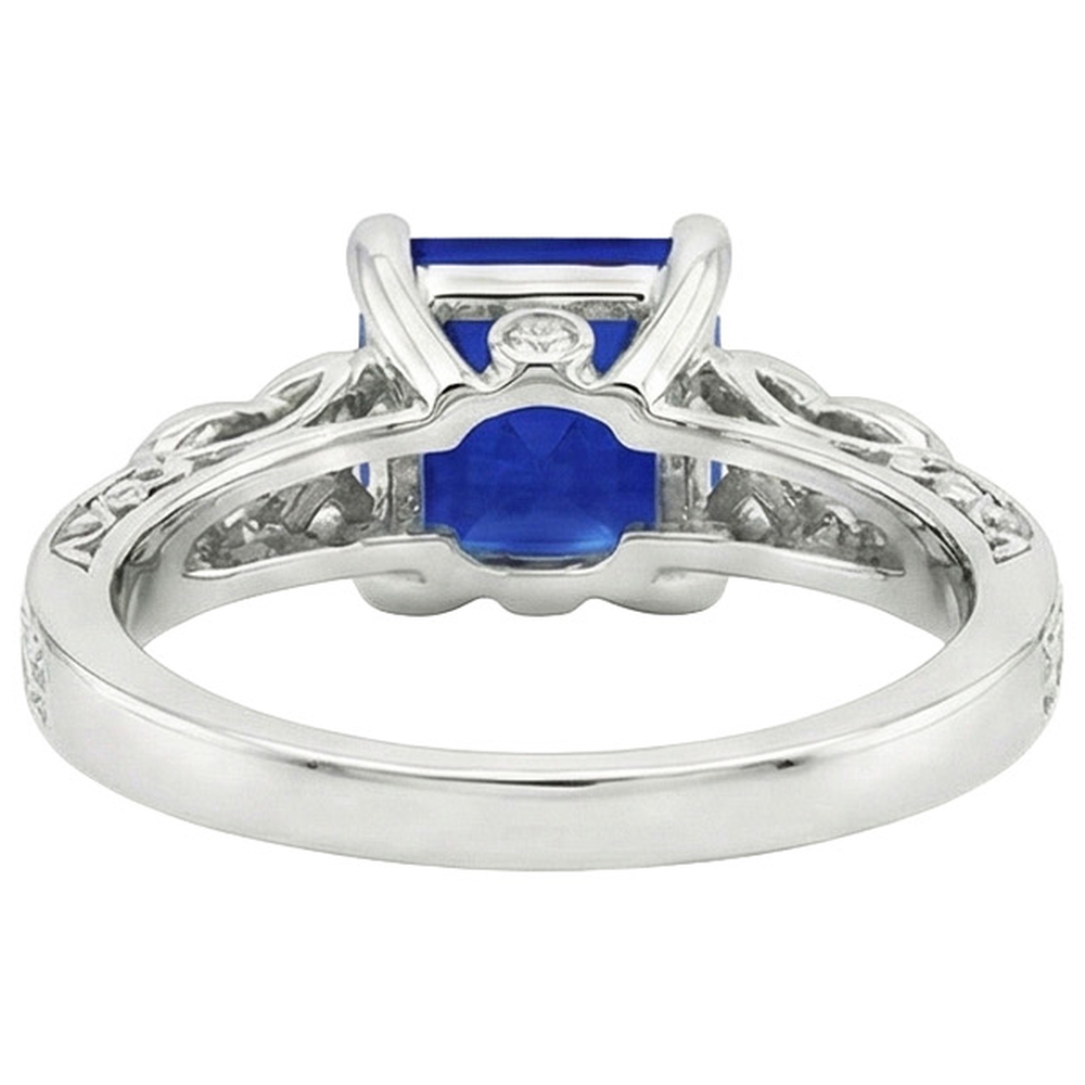 echter round diamant 5.25Karat ring auf Weiß