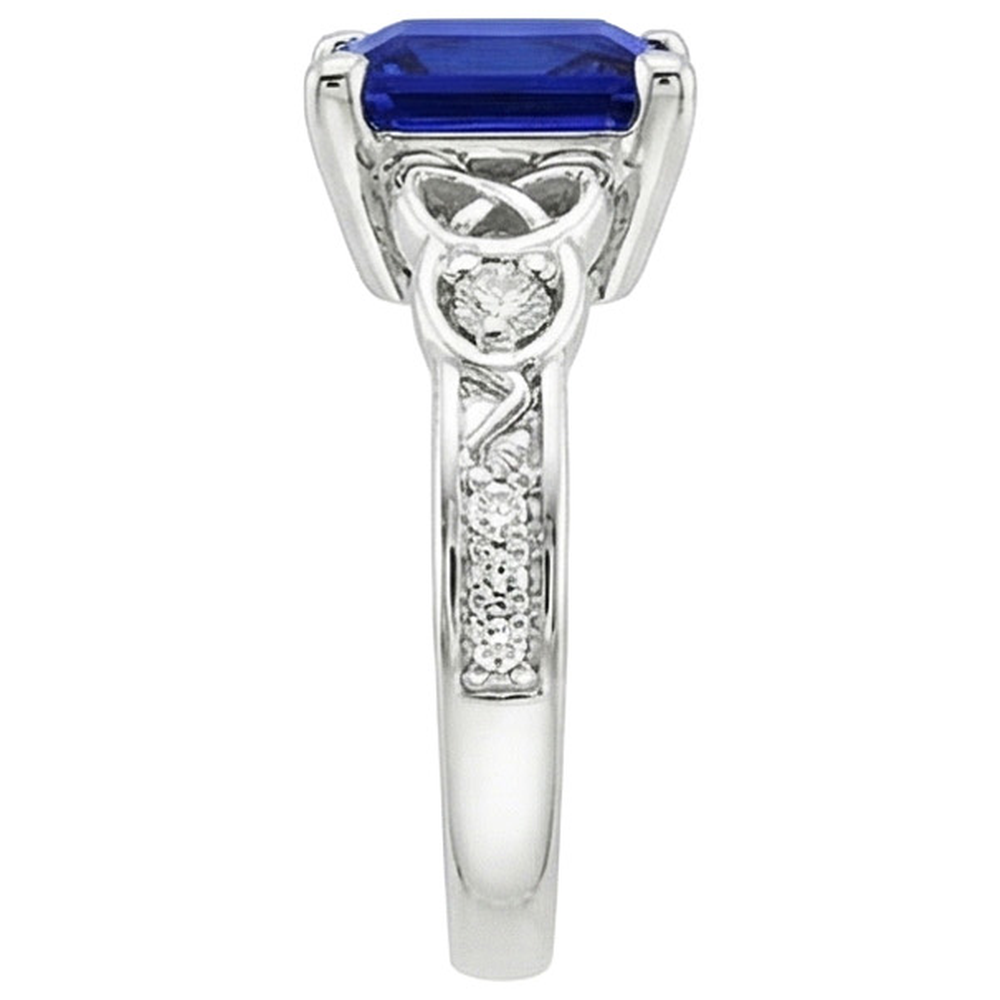 echter round diamant 5.25Karat ring Profilansicht
