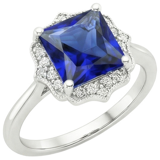 echter round diamant 6Karat ring Seitenansicht