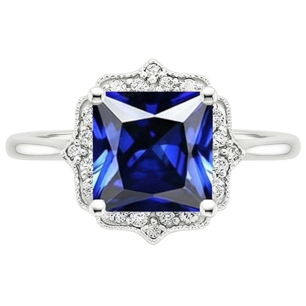 echter round diamant 6Karat ring Draufsicht