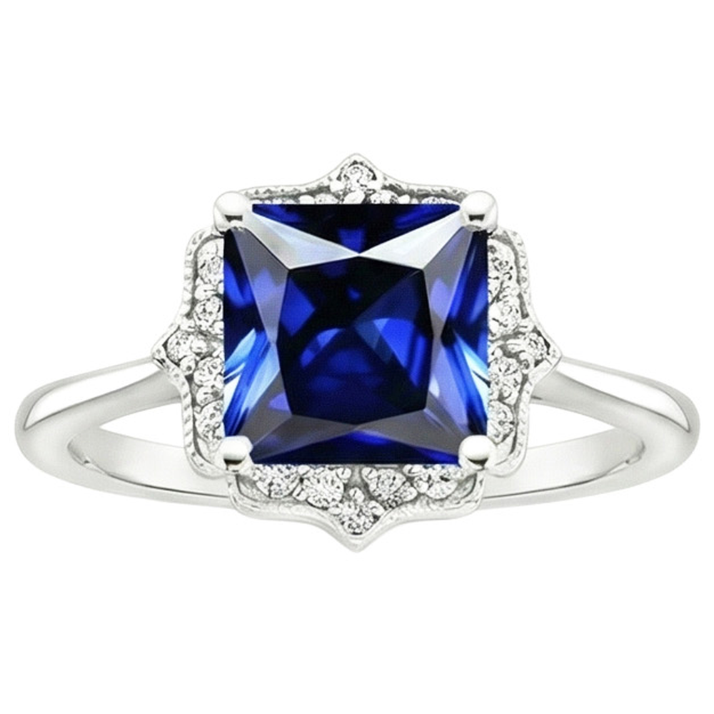 echter round diamant 6Karat ring Profilansicht