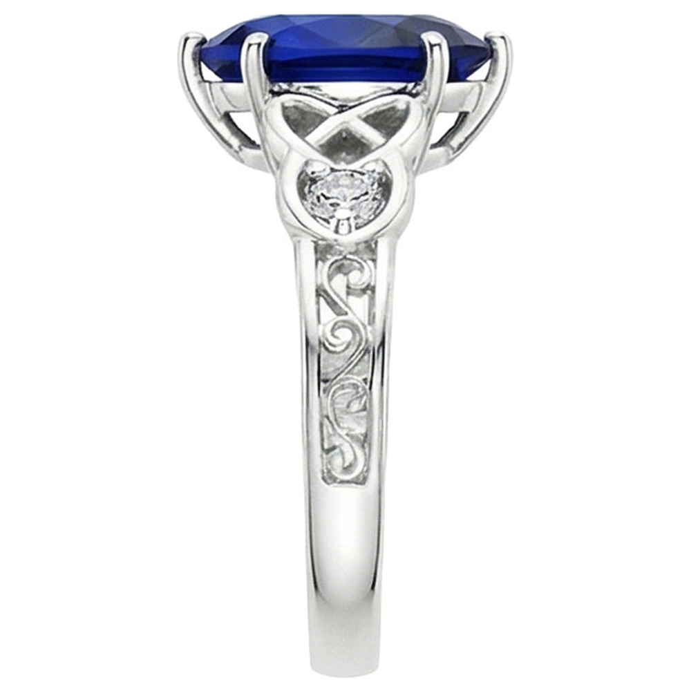 echter round diamant 5.25Karat ring Profilansicht