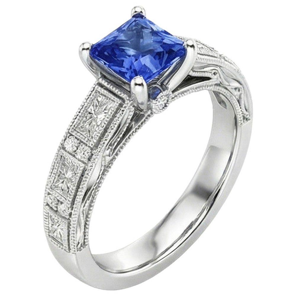 echter princess diamant 5.50Karat ring Detailansicht