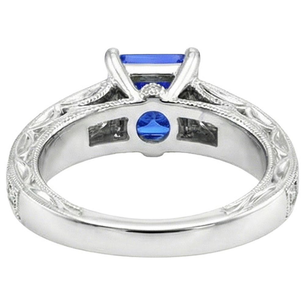 echter princess diamant 5.50Karat ring auf Weiß