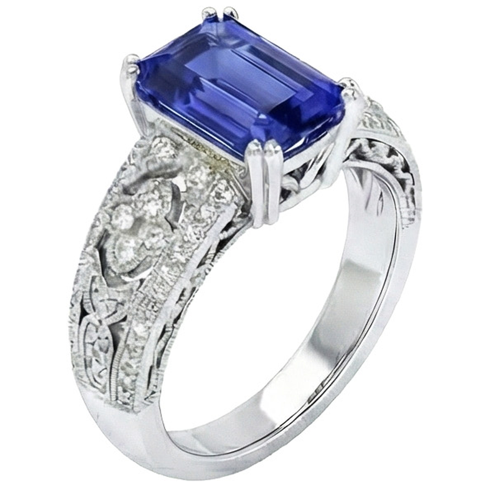 echter round diamant 9.75Karat ring Vorderansicht
