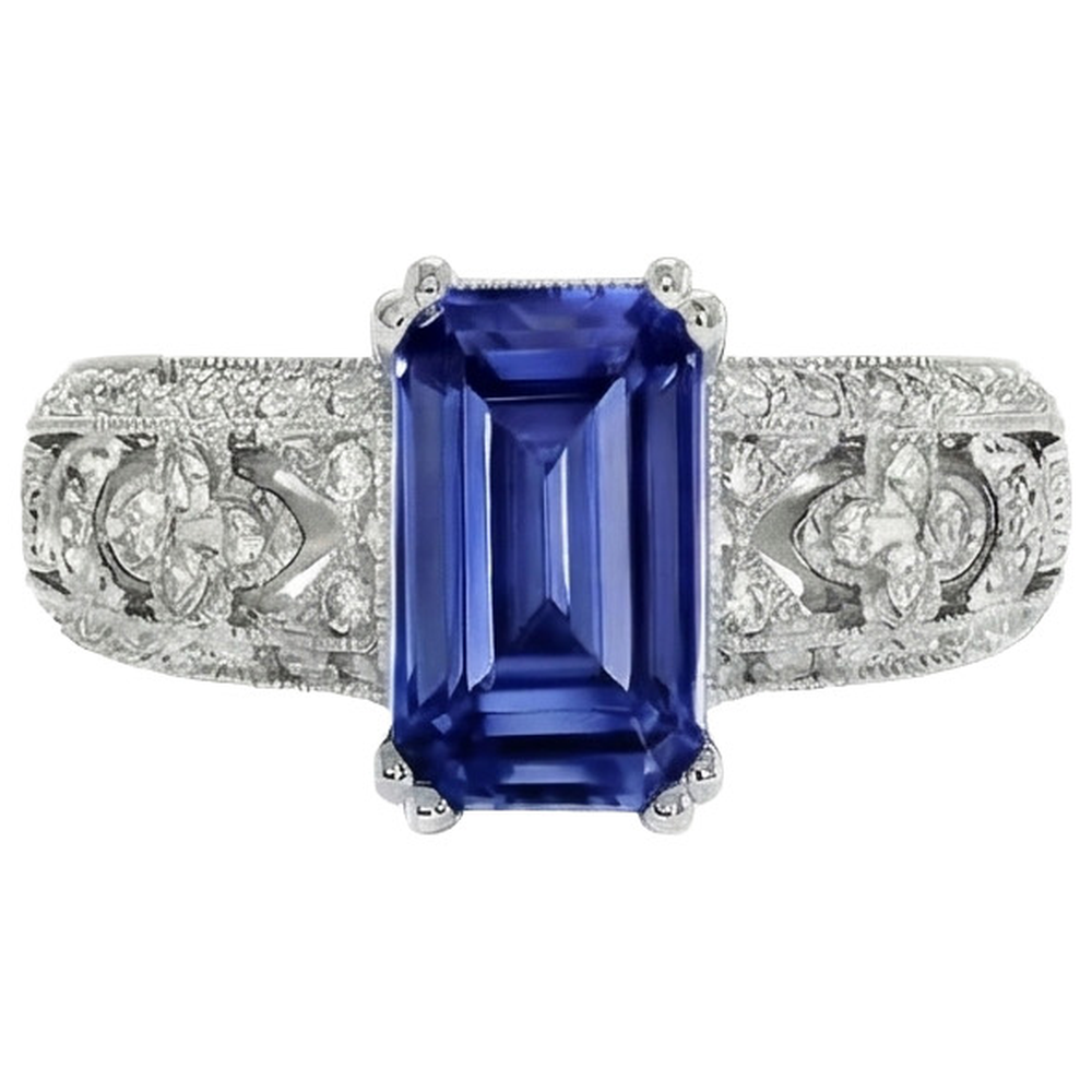 echter round diamant 9.75Karat ring Seitenansicht