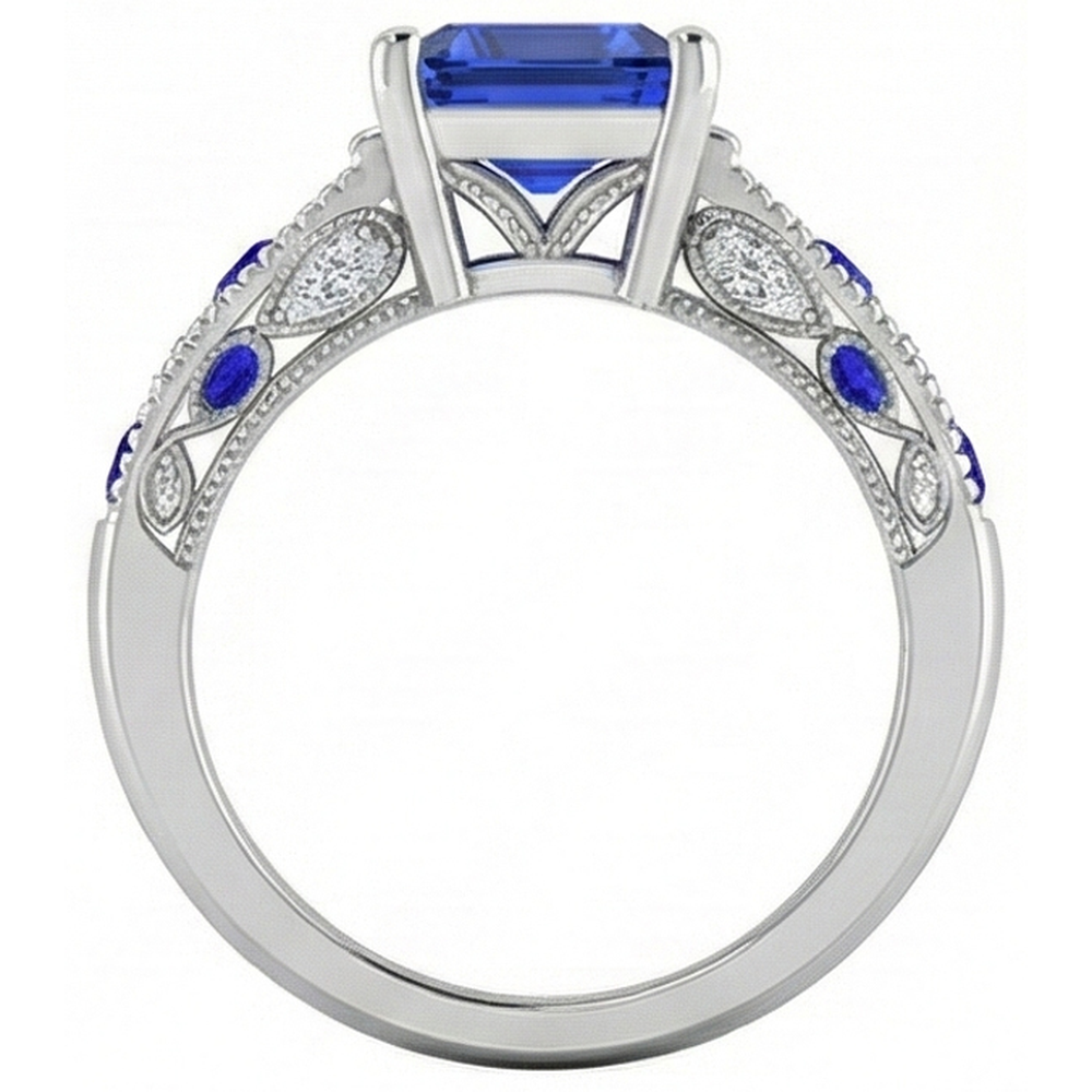 echter round diamant 11.50Karat ring Draufsicht