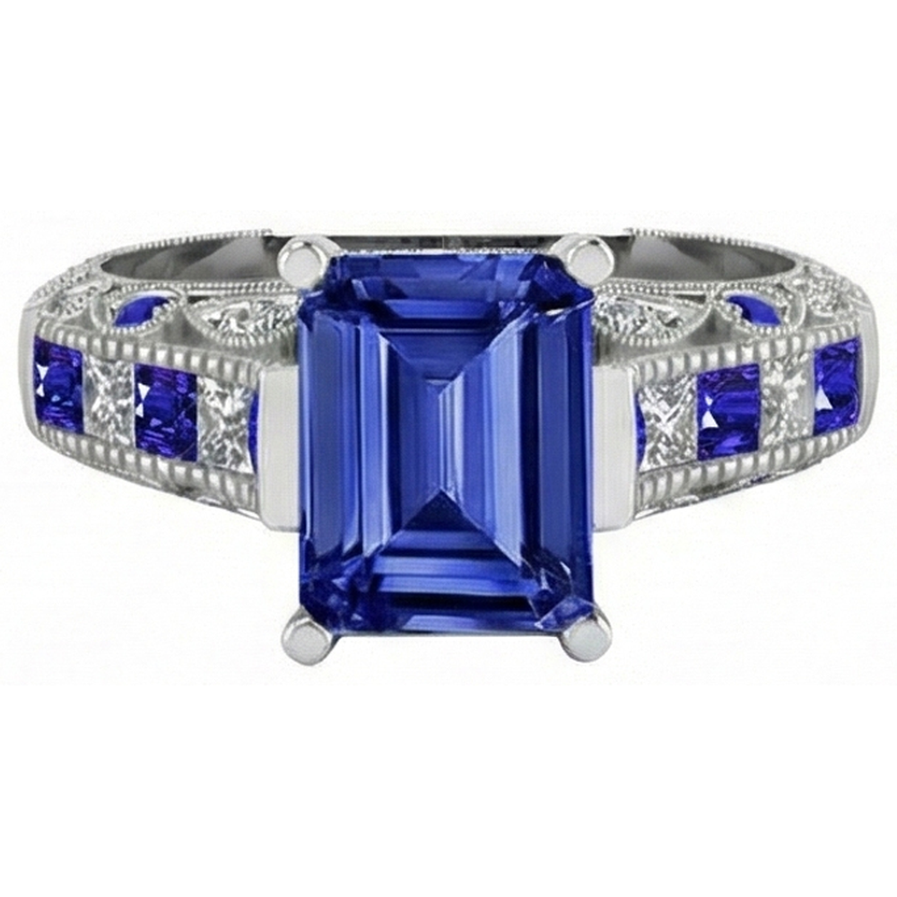 echter round diamant 11.50Karat ring Seitenansicht