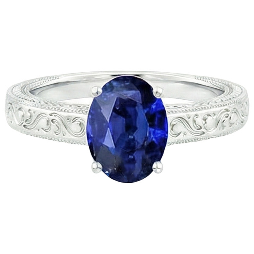 echter oval diamant 4.50Karat ring Vorderansicht