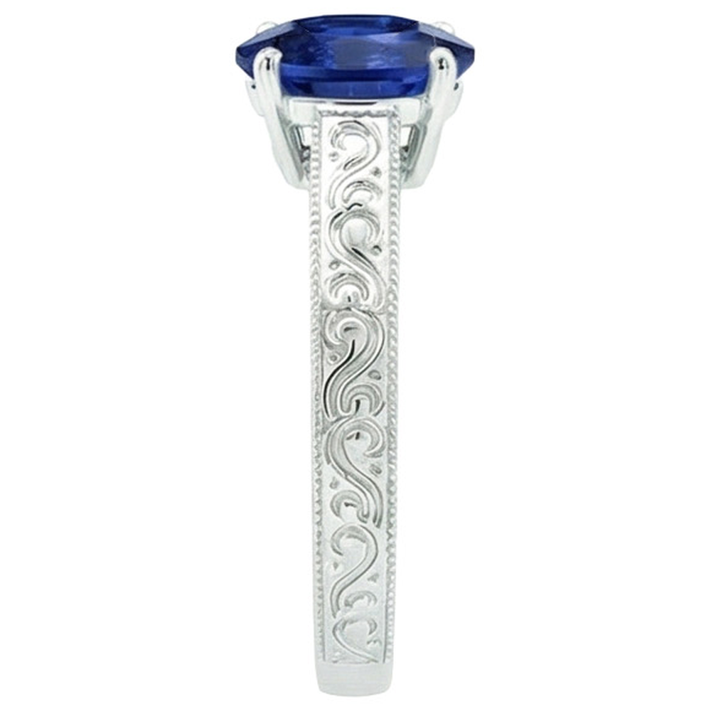 echter oval diamant 4.50Karat ring Profilansicht