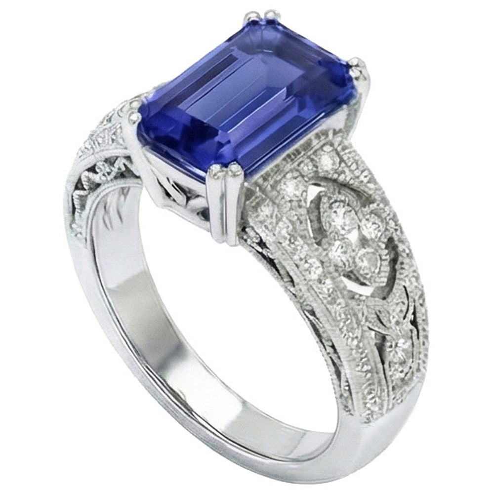 echter round diamant 9.75Karat ring Detailansicht