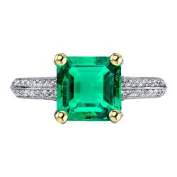 Kunstvoller Schmuckstein-Ring mit Vintage Kolumbianischer