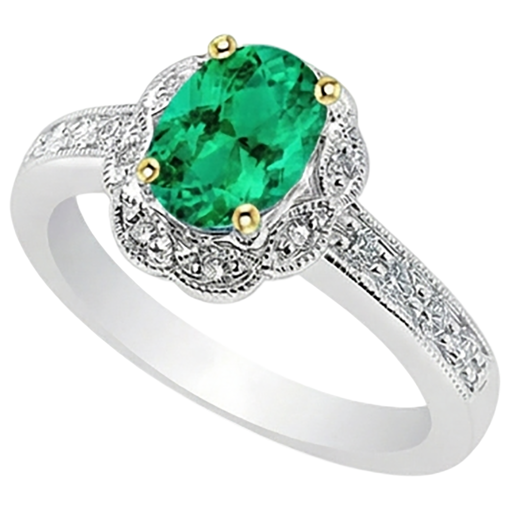 Feiner Schmuckstein-Ring 2 Karat – Profilansicht