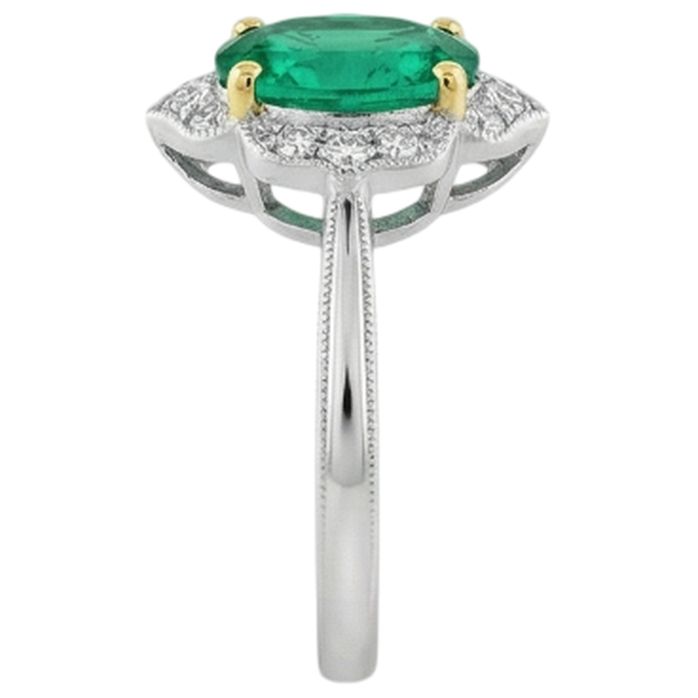 Funkelnder Farbstein-Ring 2 Karat – Rückansicht