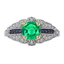 14K Vintage Kolumbianischer Smaragd Edelstein-Ring 2,50 Karat