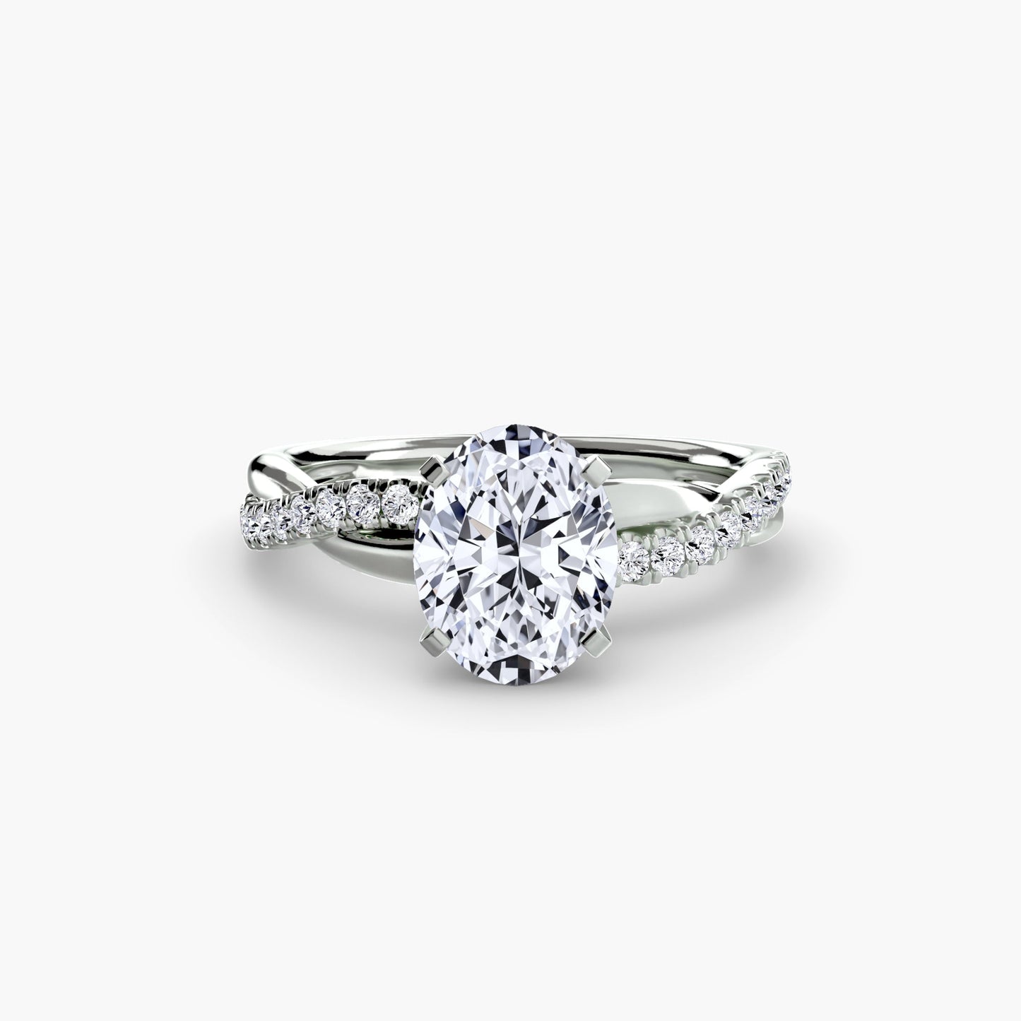 Rund-Brillant Edler Smaragd Ring in Gold – Schrägansicht