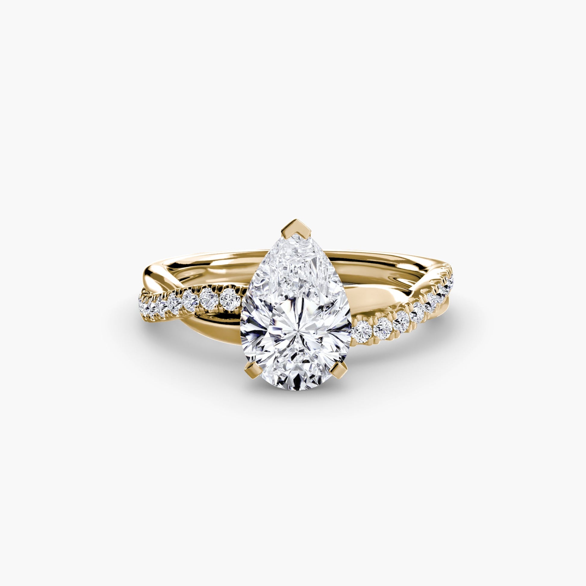 Edler Smaragd Setting -Karat Gold – Schrägansicht