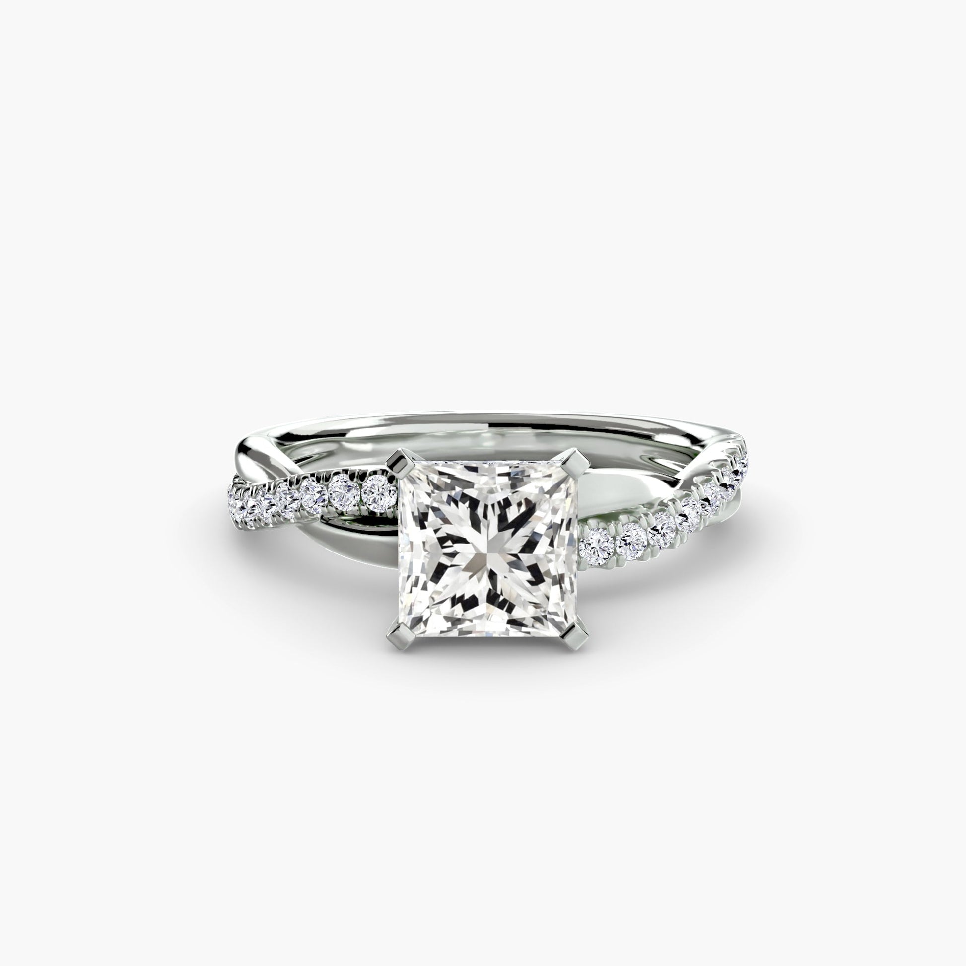 Rund-Brillant Edler Smaragd Ring in Gold – Hauptansicht