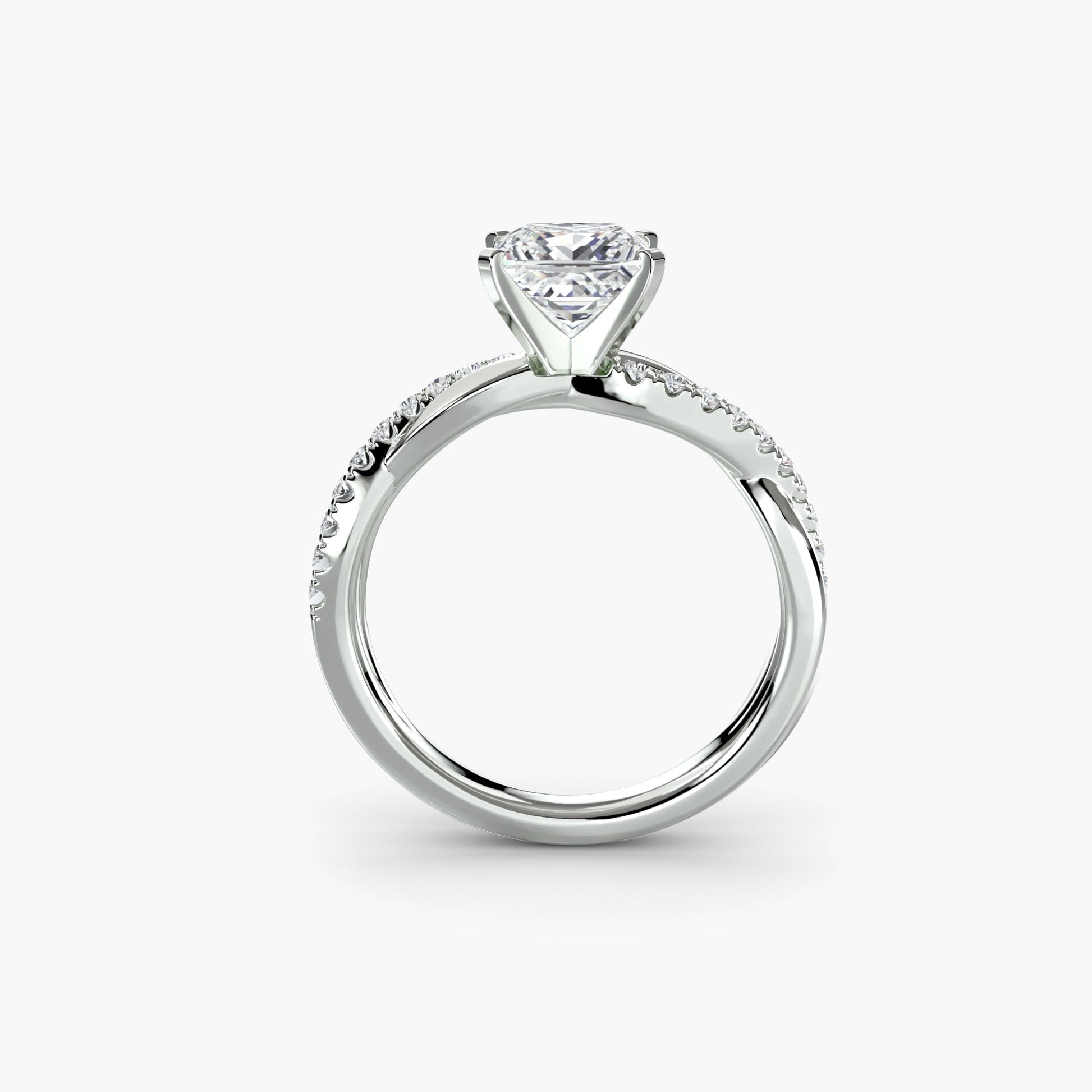 Naturreiner Edler Smaragd Setting – Frontansicht