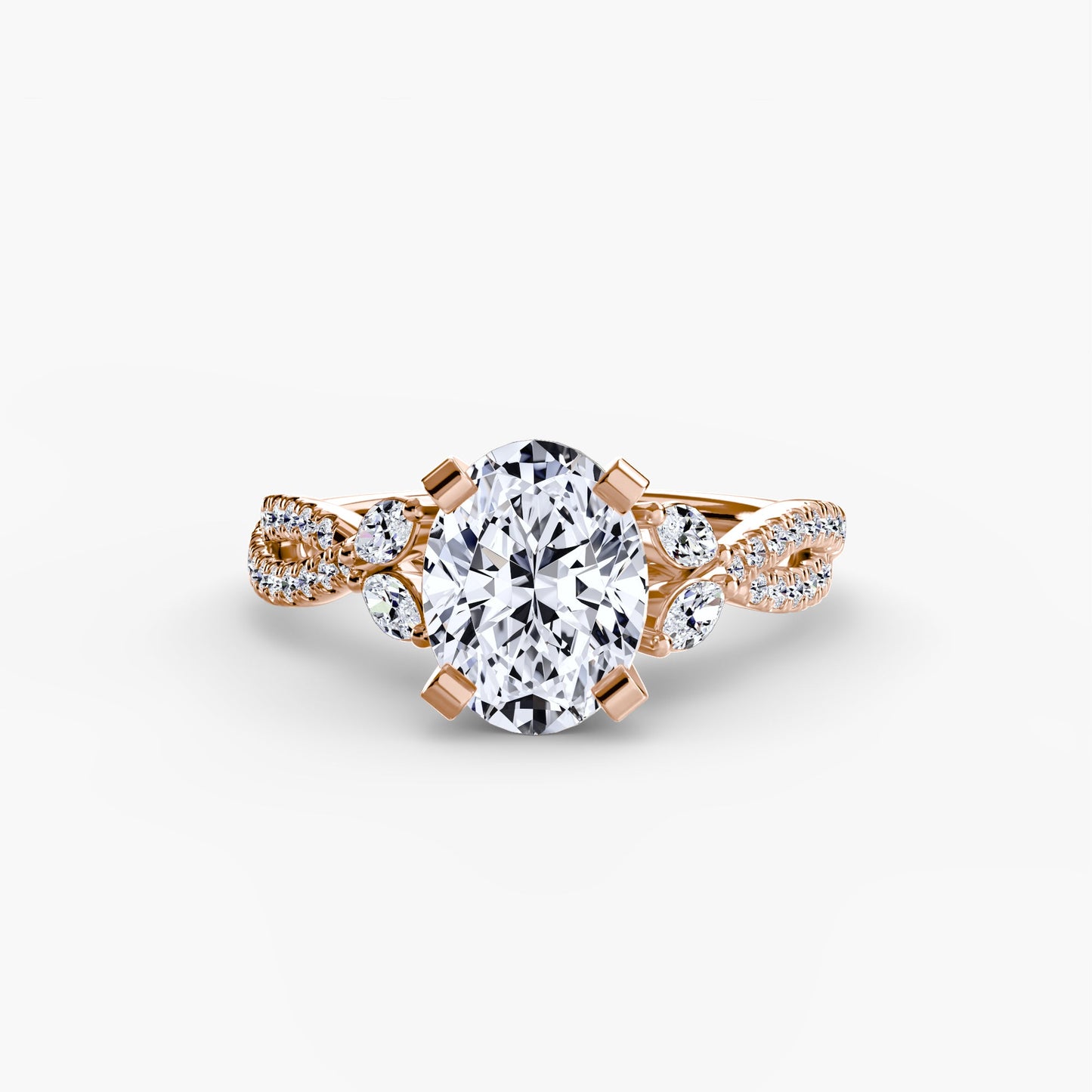 Brillant Setting 0,35-Karat Gold – Schrägansicht