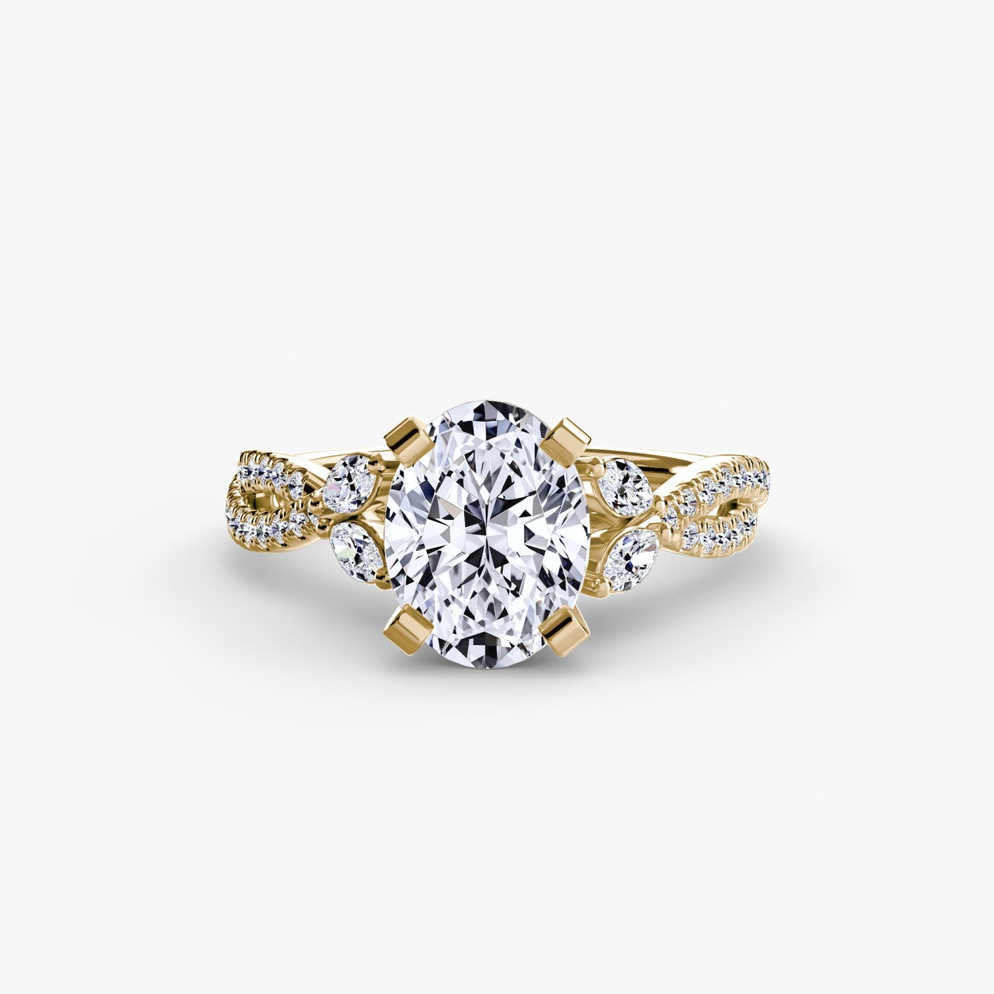 Handgefertigter Brillant Setting 0,35 Karat – Draufsicht