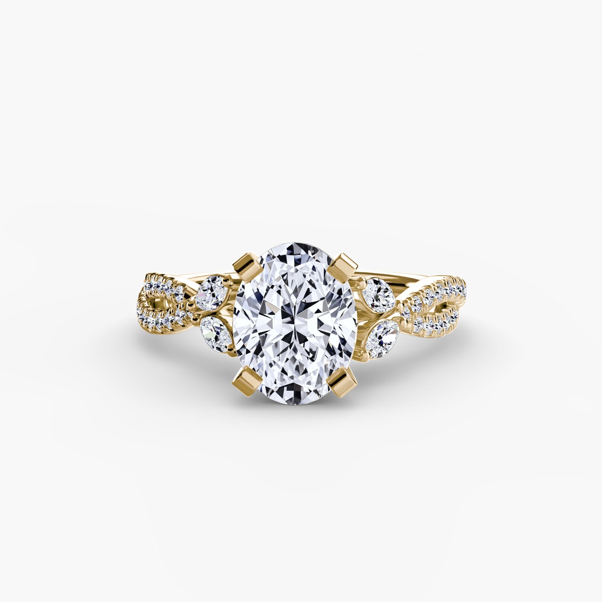 Handgefertigter Brillant Setting 0,35 Karat – Draufsicht