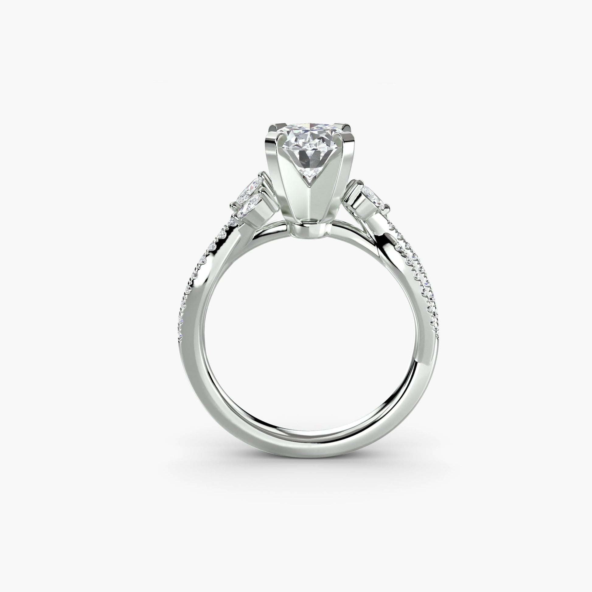 Handgefertigter Brillant Setting 0,35 Karat – Frontansicht