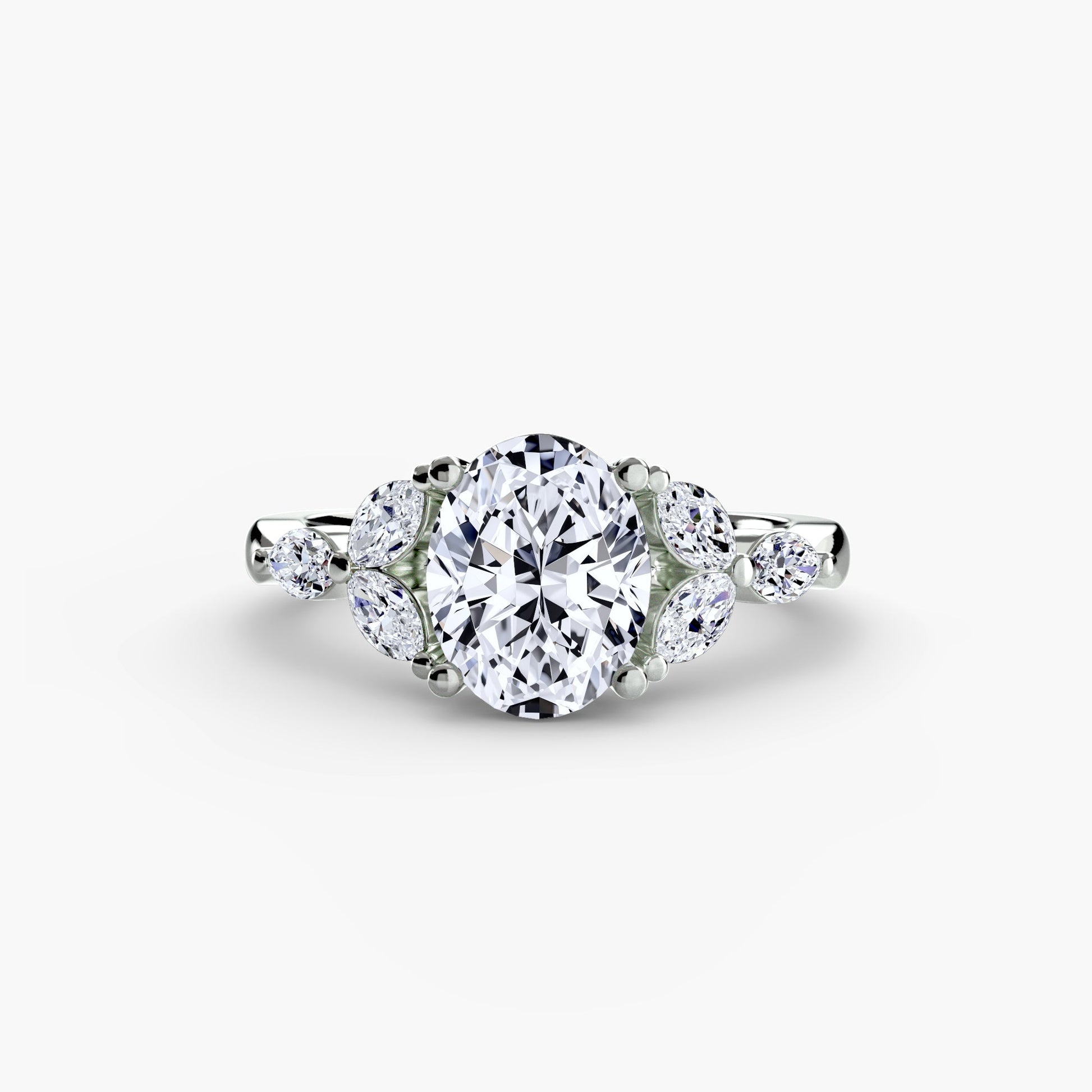 Brillantschliff Schmuckstein Ring in Gold – Hauptansicht