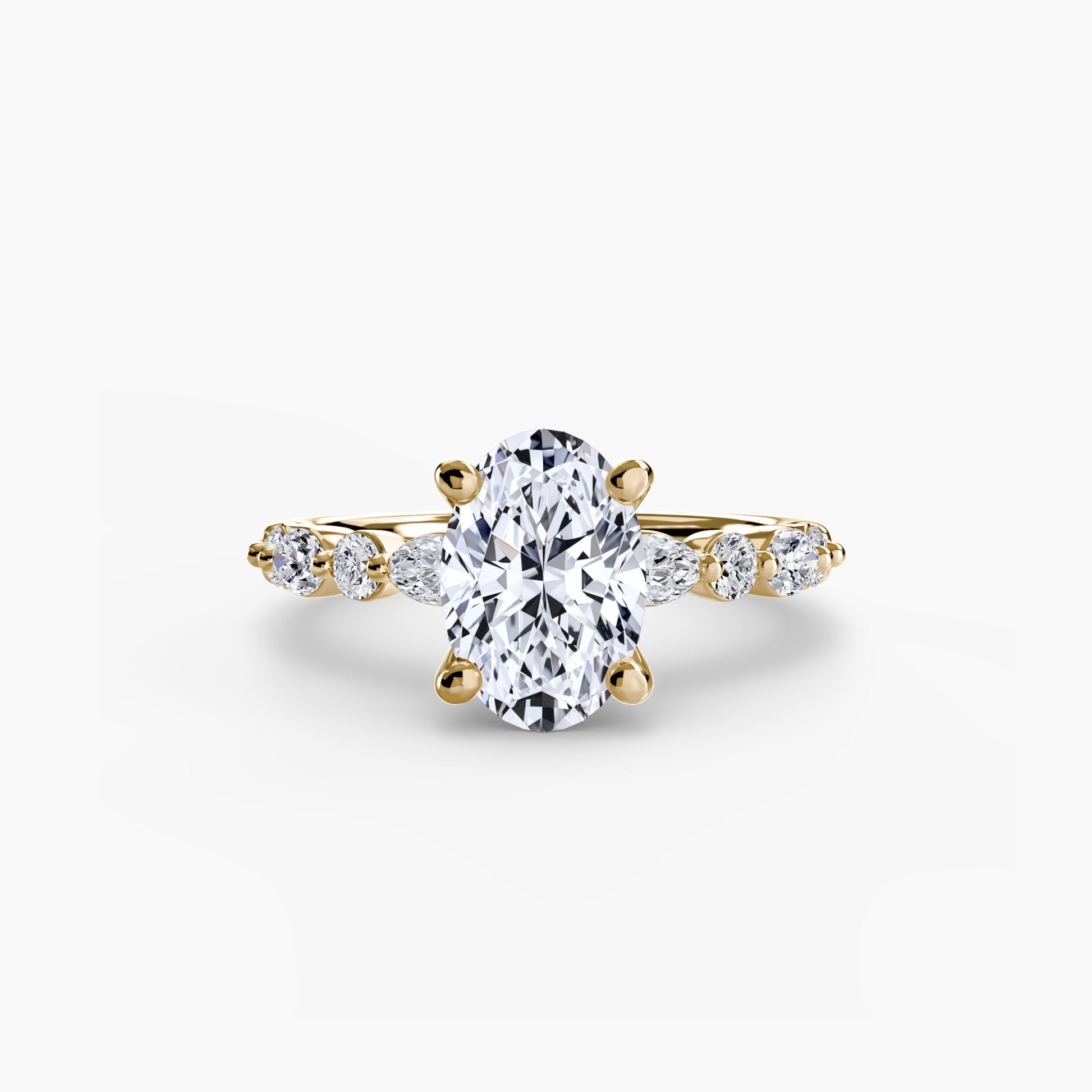 Edler Diamant Setting 0,35-Karat Gold – Profilansicht