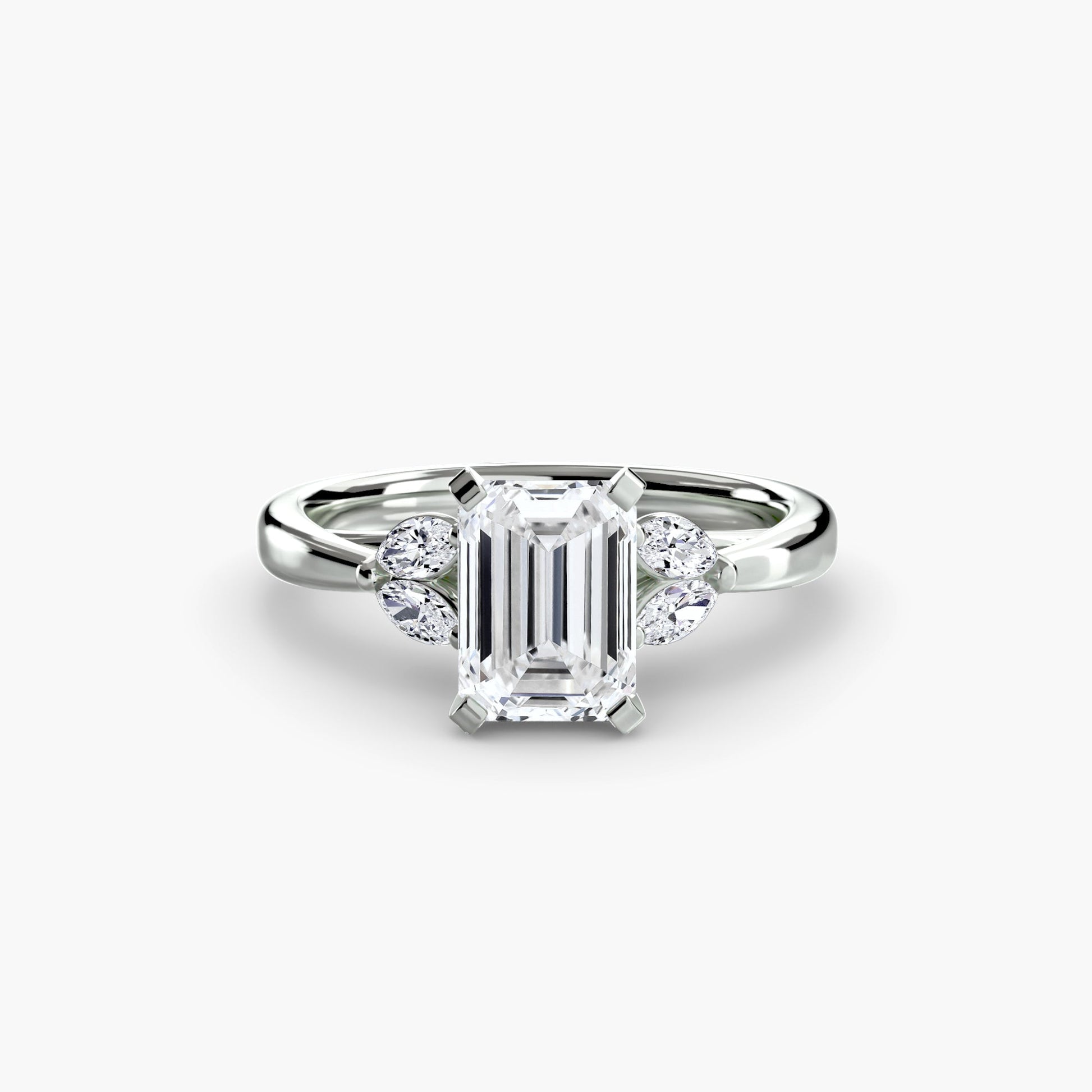 Edelstein Rund-Brillant Setting in Gold – Rückansicht