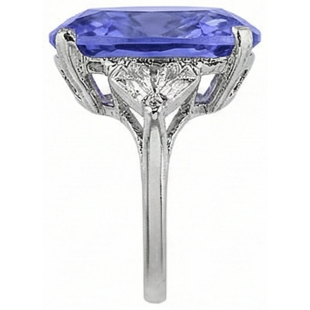 echter trillion tansanit 6.30Karat ring mit Diamantbesatz
