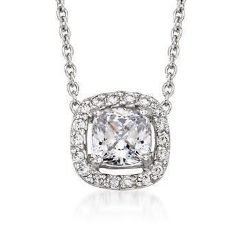 echter round diamant 2.25Karat anhänger Vorderansicht