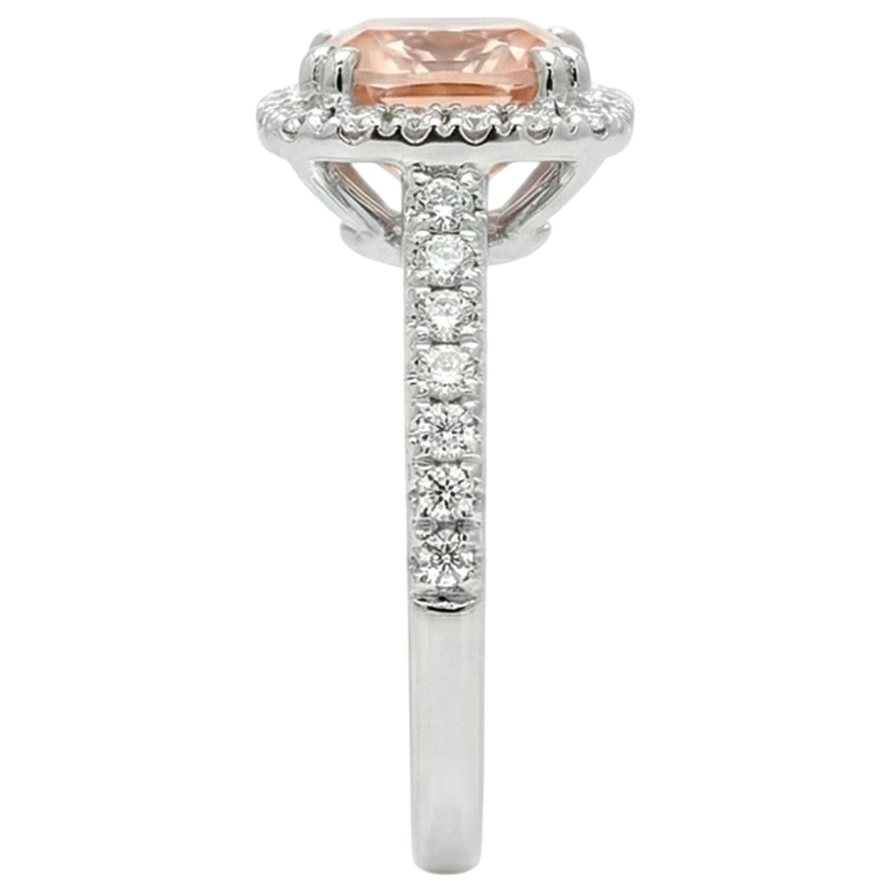 echter princess morganit 8.00Karat ring Draufsicht