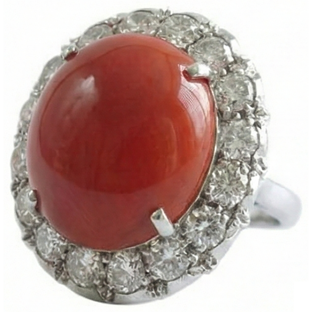 echter oval diamant 14.50Karat ring Detailansicht