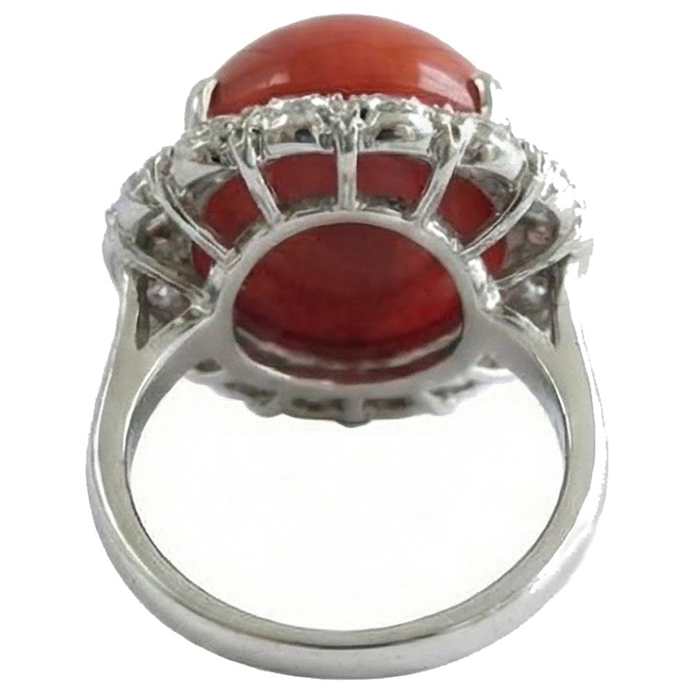 echter oval diamant 14.50Karat ring mit Diamantbesatz