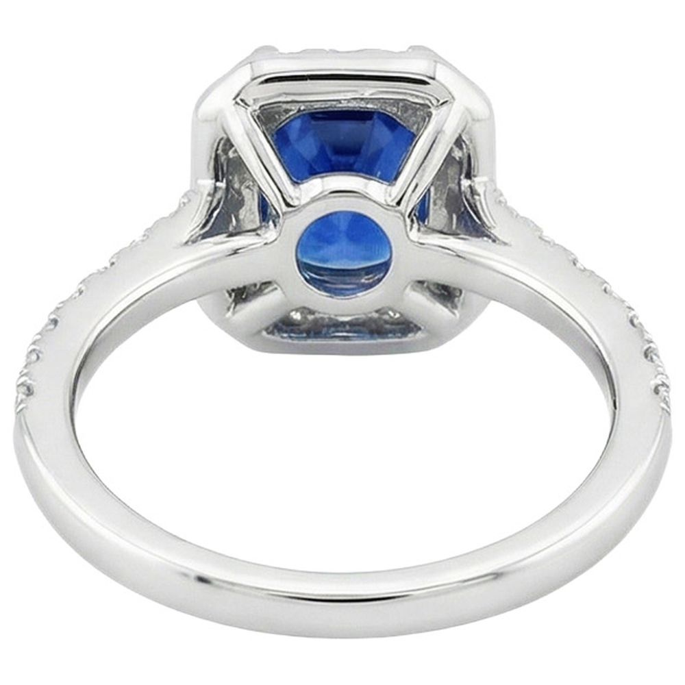 echter round diamant 3.40Karat ring Profilansicht