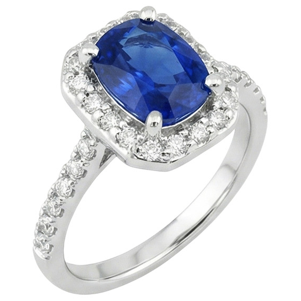 echter round diamant 3.40Karat ring Vorderansicht