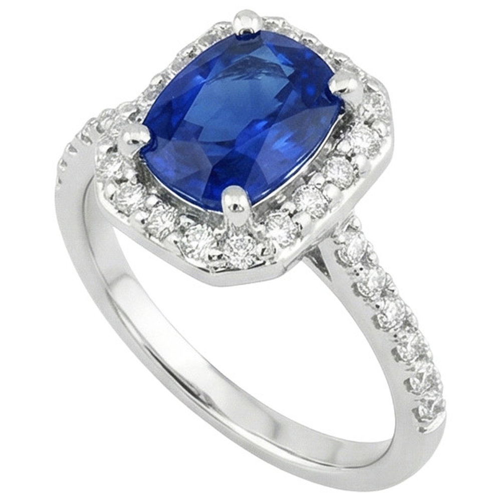 echter round diamant 3.40Karat ring Detailansicht