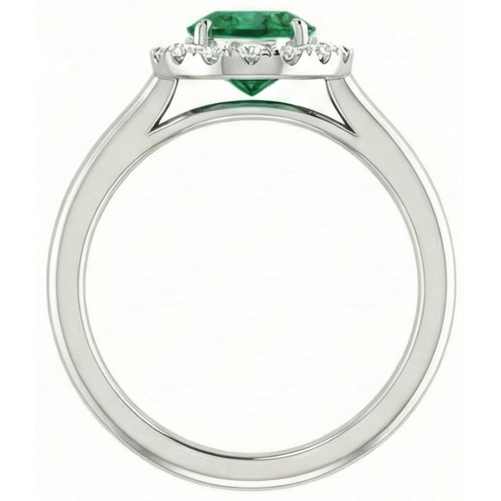 echter oval diamant 3.70Karat ring Profilansicht