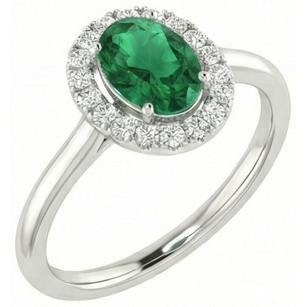 echter oval diamant 3.70Karat ring Seitenansicht