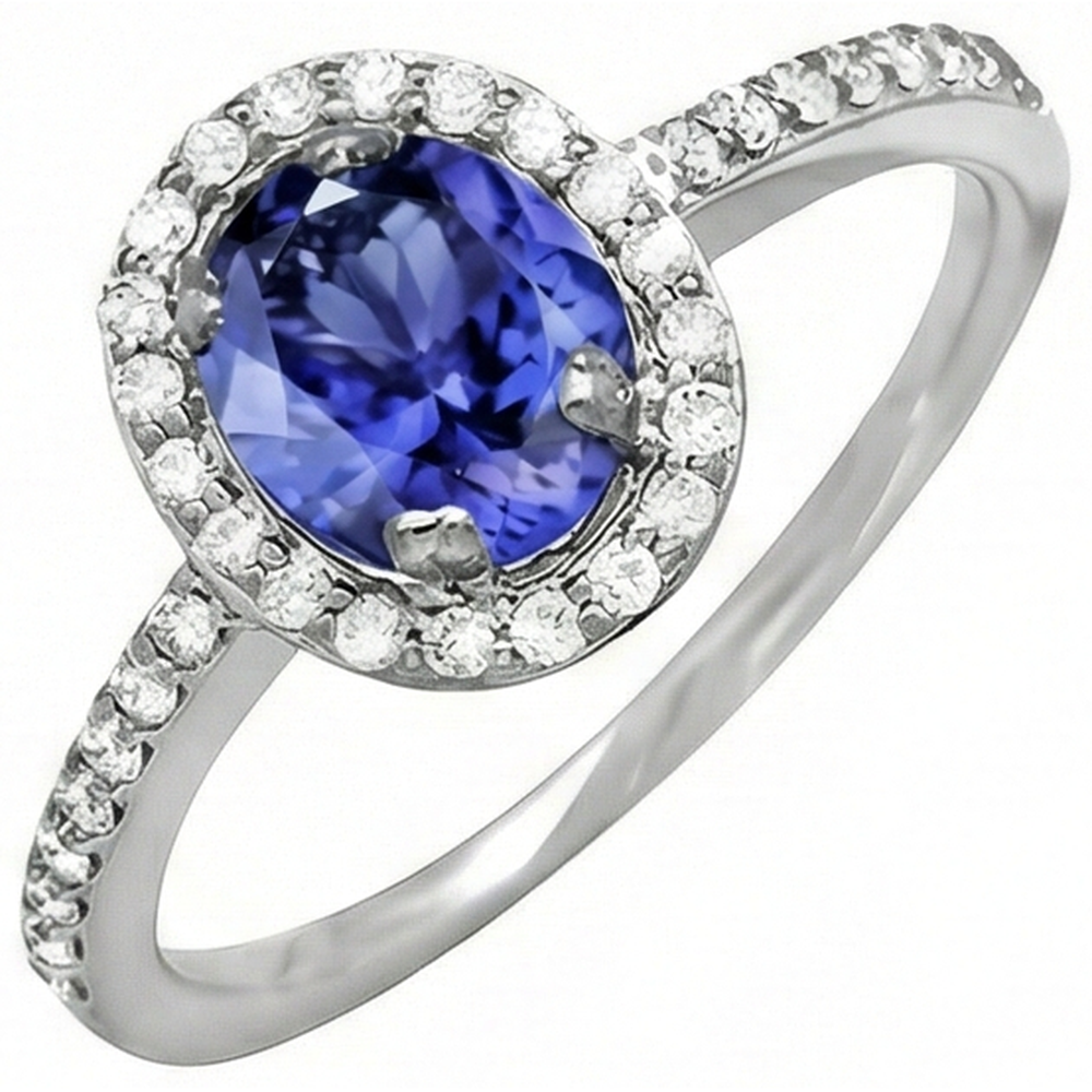 echter oval diamant 3.10Karat ring Detailansicht
