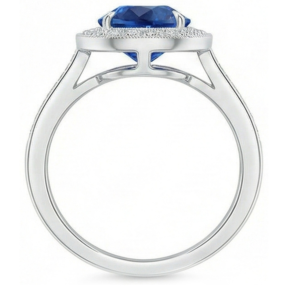 echter round diamant 3Karat ring auf Weiß