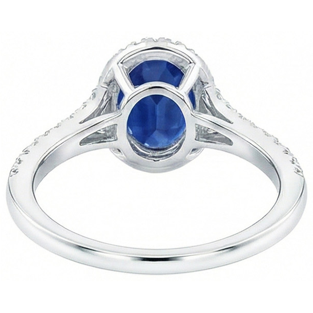 echter oval diamant 2.50Karat ring auf Weiß