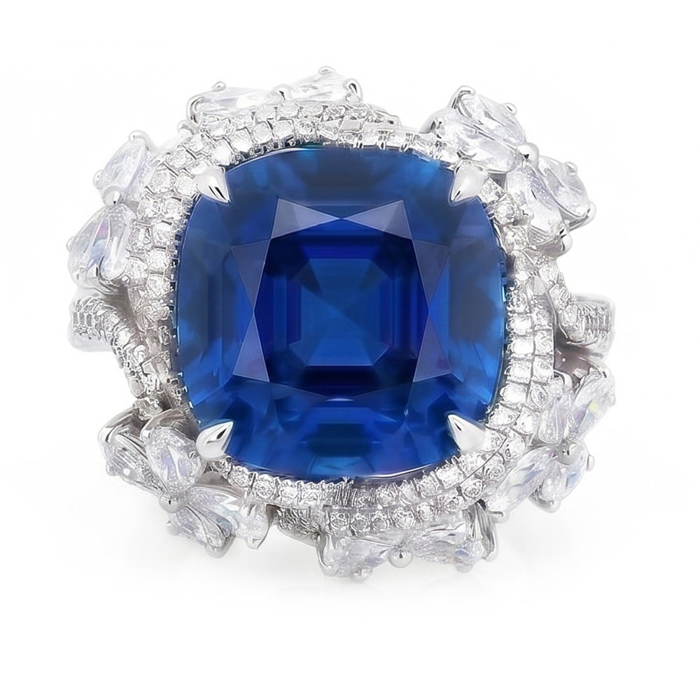 echter round diamant 9.50Karat ring Detailansicht