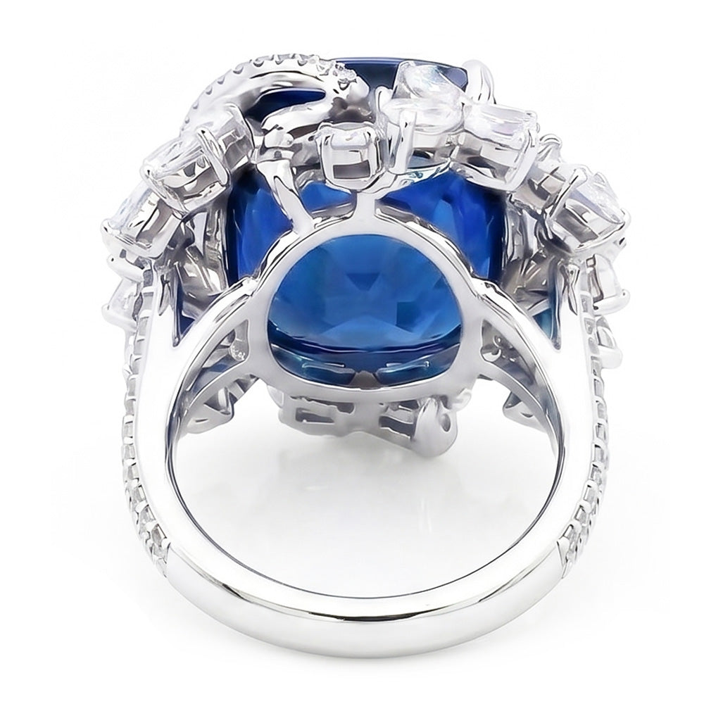 echter round diamant 9.50Karat ring Profilansicht