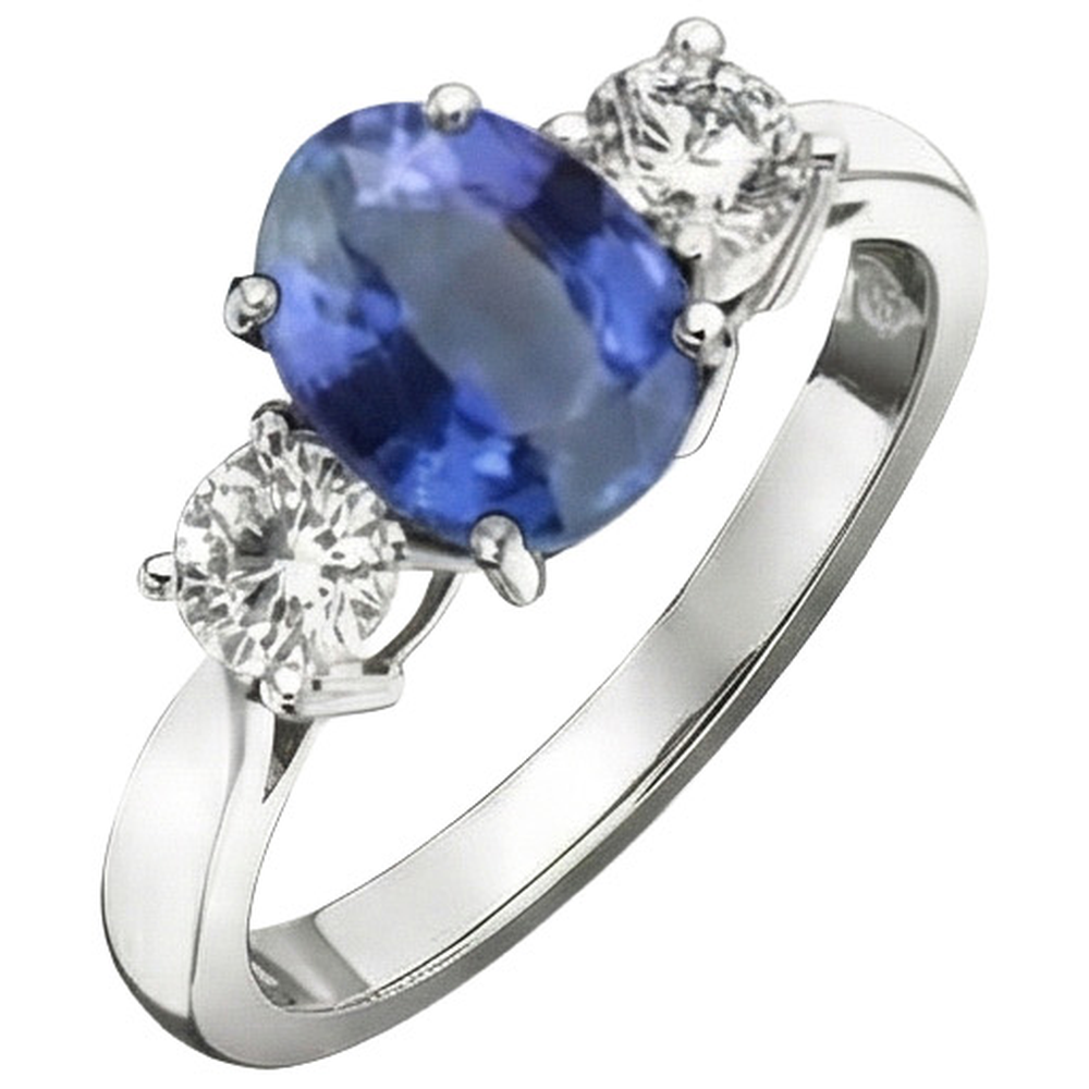 echter oval diamant 3.50Karat ring Detailansicht